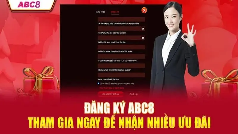 3 bước đăng ký ABC8 cơ bản